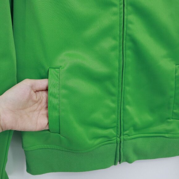 It's Happy Bunny Track Jacket Womens L Green Sporty Preppy Y2K Playful Vintage - Picture 10 of 16